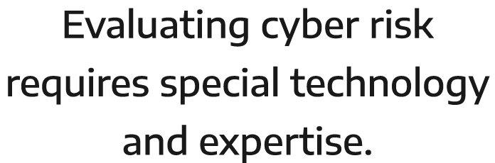 Evaluating cyber risk requires special technology and expertise 