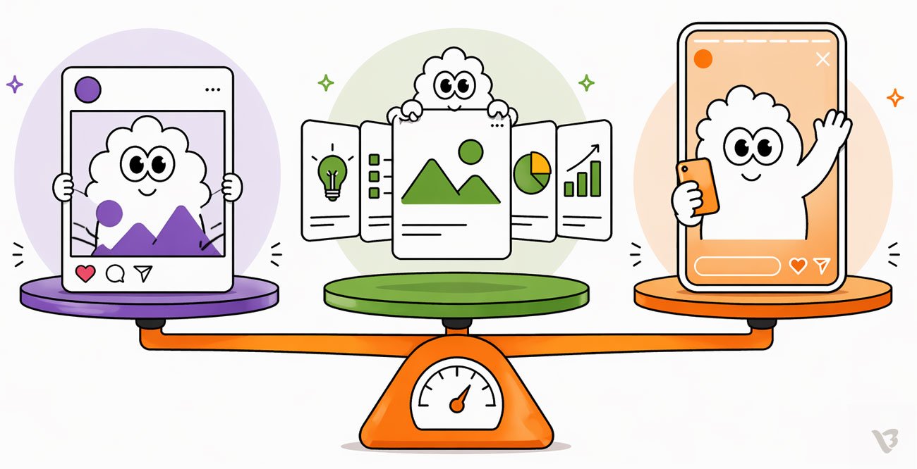 Instagram Posts vs Carousels vs Stories