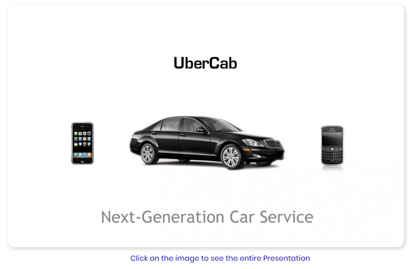 3. Uber (UberCab) seed deck — best example of a credible, narrow market