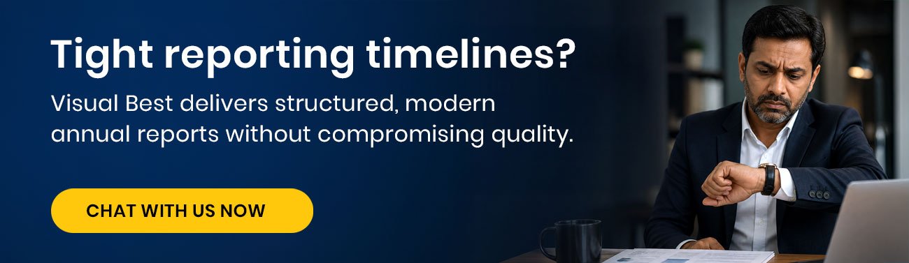 Tight reporting timelines? Visual Best delivers structured, modern annual reports without compromising quality